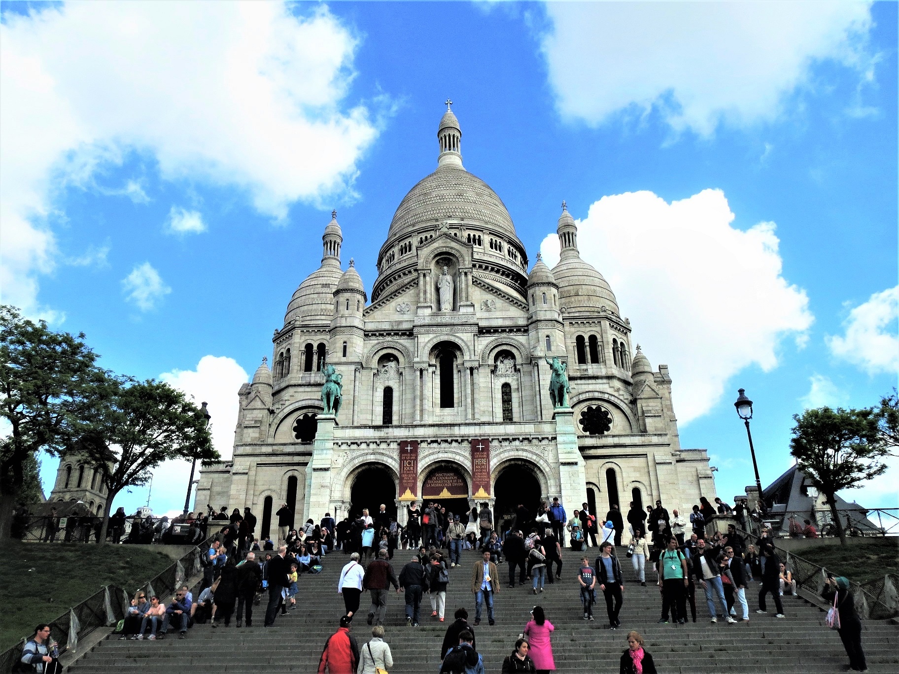 Le Sacre Coeur or Sacred Heart in Montmartre Paris